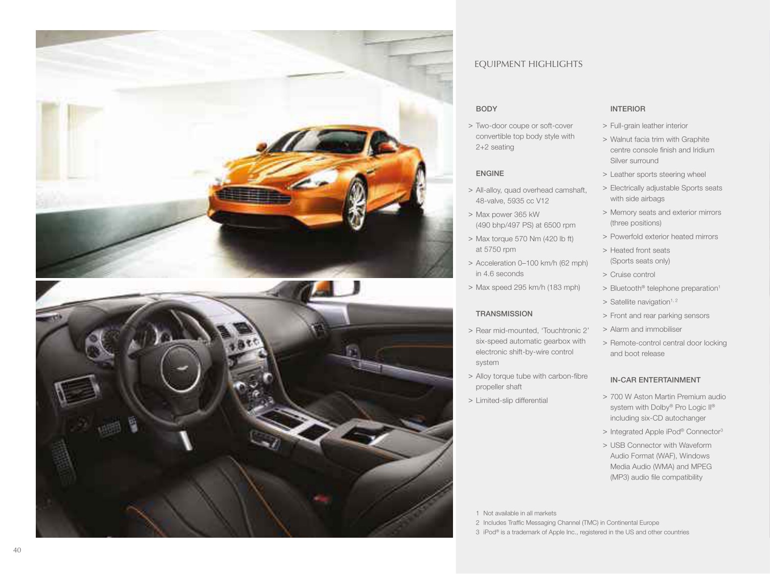 2012 Aston Martin Model Range Brochure Page 53